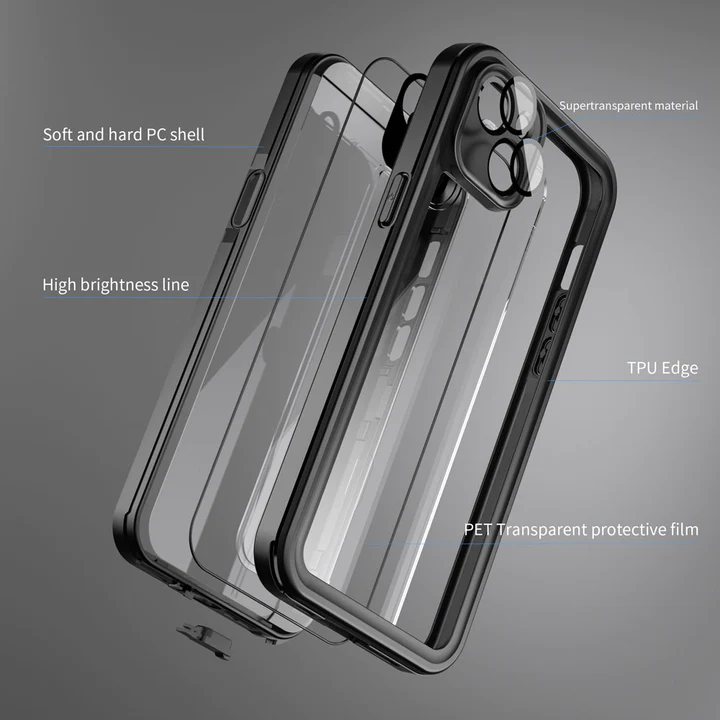 MN-IPH-14PMX | iPhone 14 Pro Max | Waterproof Case IP68 Shock & Water Proof Cover