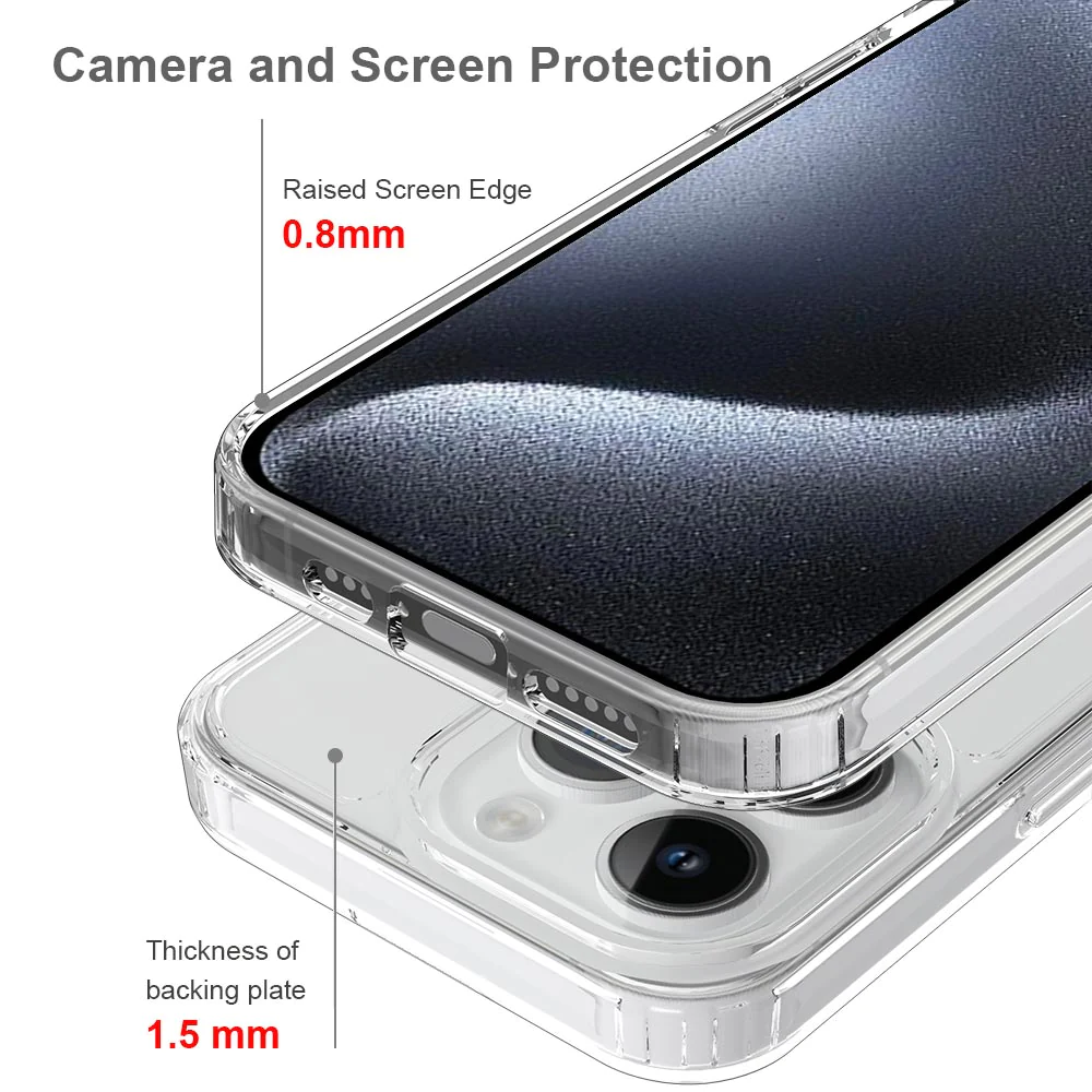 AHN-IPH-15PRO | iPhone 15 Pro Case | Ultra slim shockproof crystal clear case