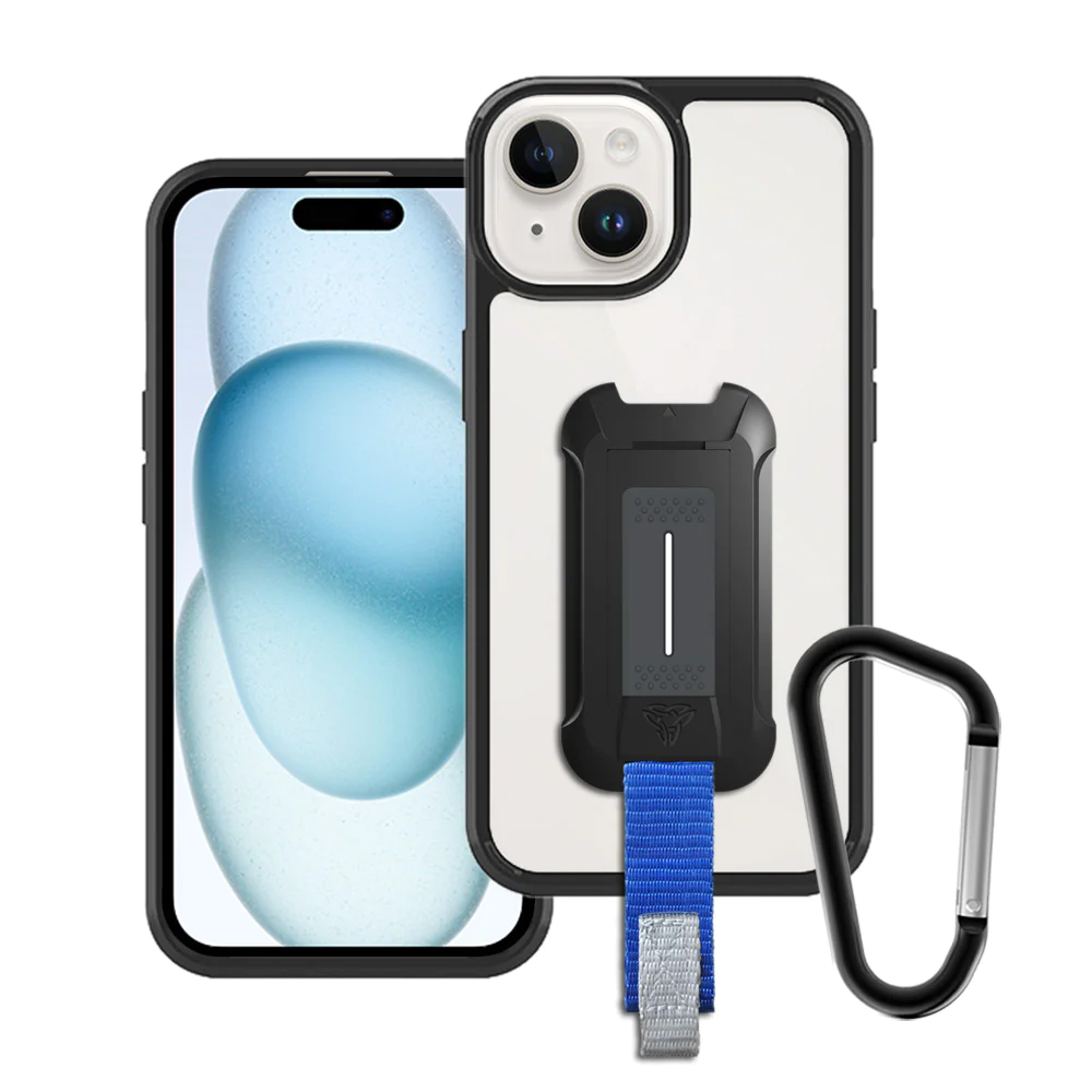 BX3-IPH-15 | iPhone 15 Case | Shockproof Drop Proof Rugged Cover w/ X-Mount & Carabiner
